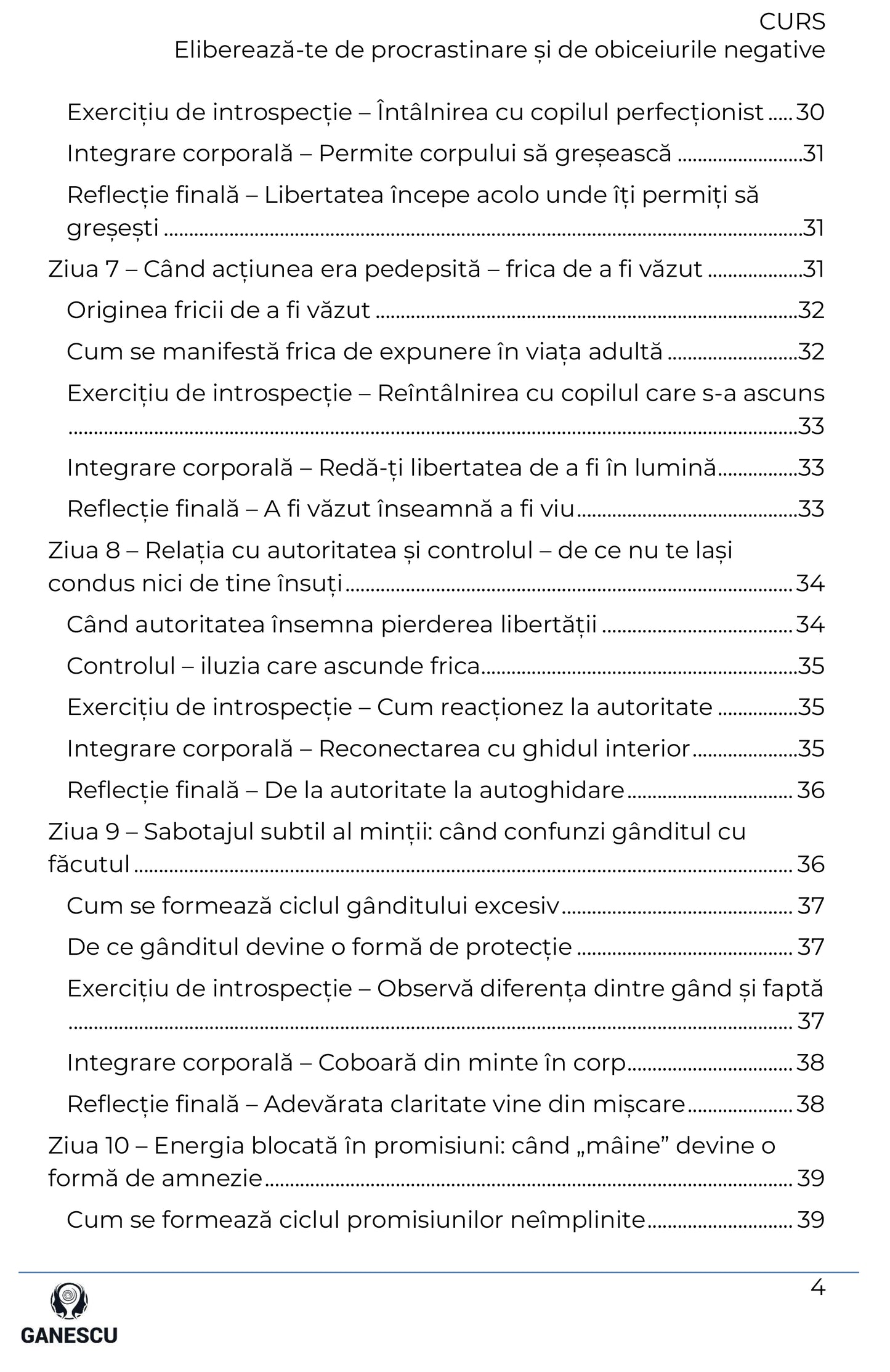 CURS PDF Eliberează-te de procrastinare și de obiceiurile negative