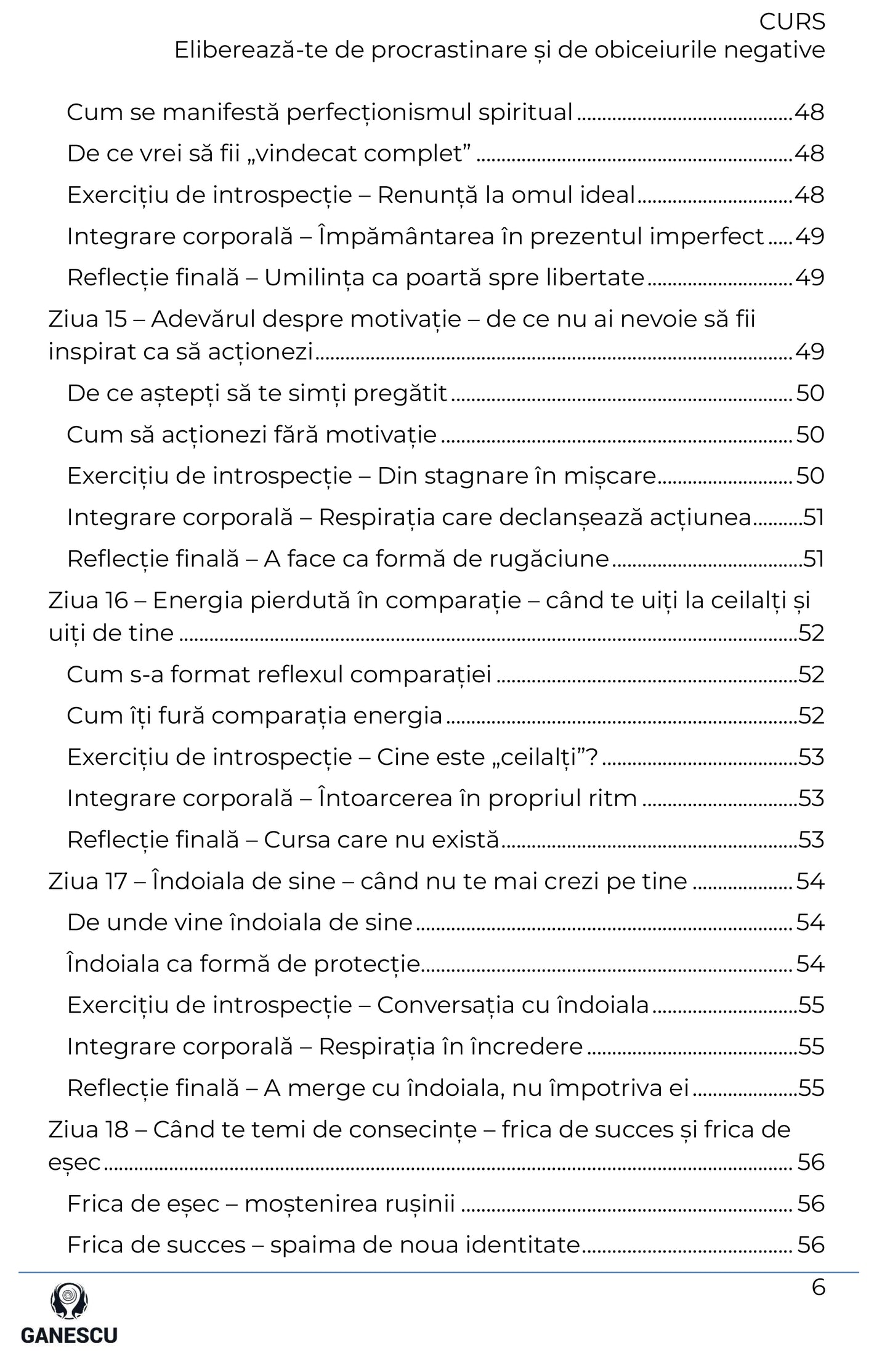 CURS PDF Eliberează-te de procrastinare și de obiceiurile negative