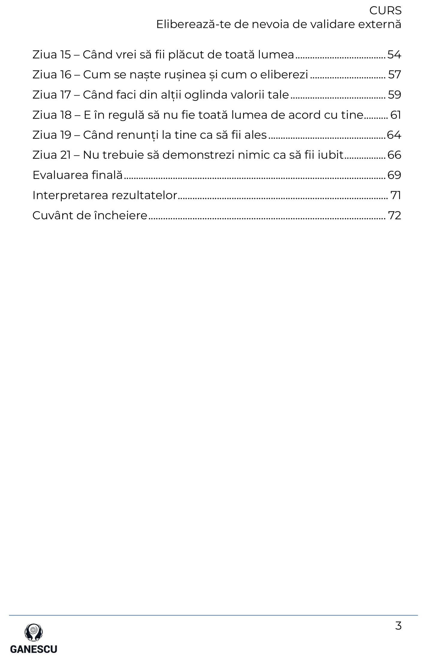CURS PDF - Eliberează-te de nevoie de validare externă