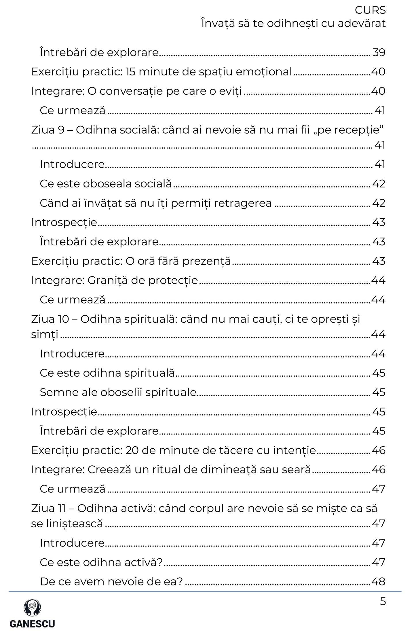 CURS PDF - Învață să te odihnești cu adevărat