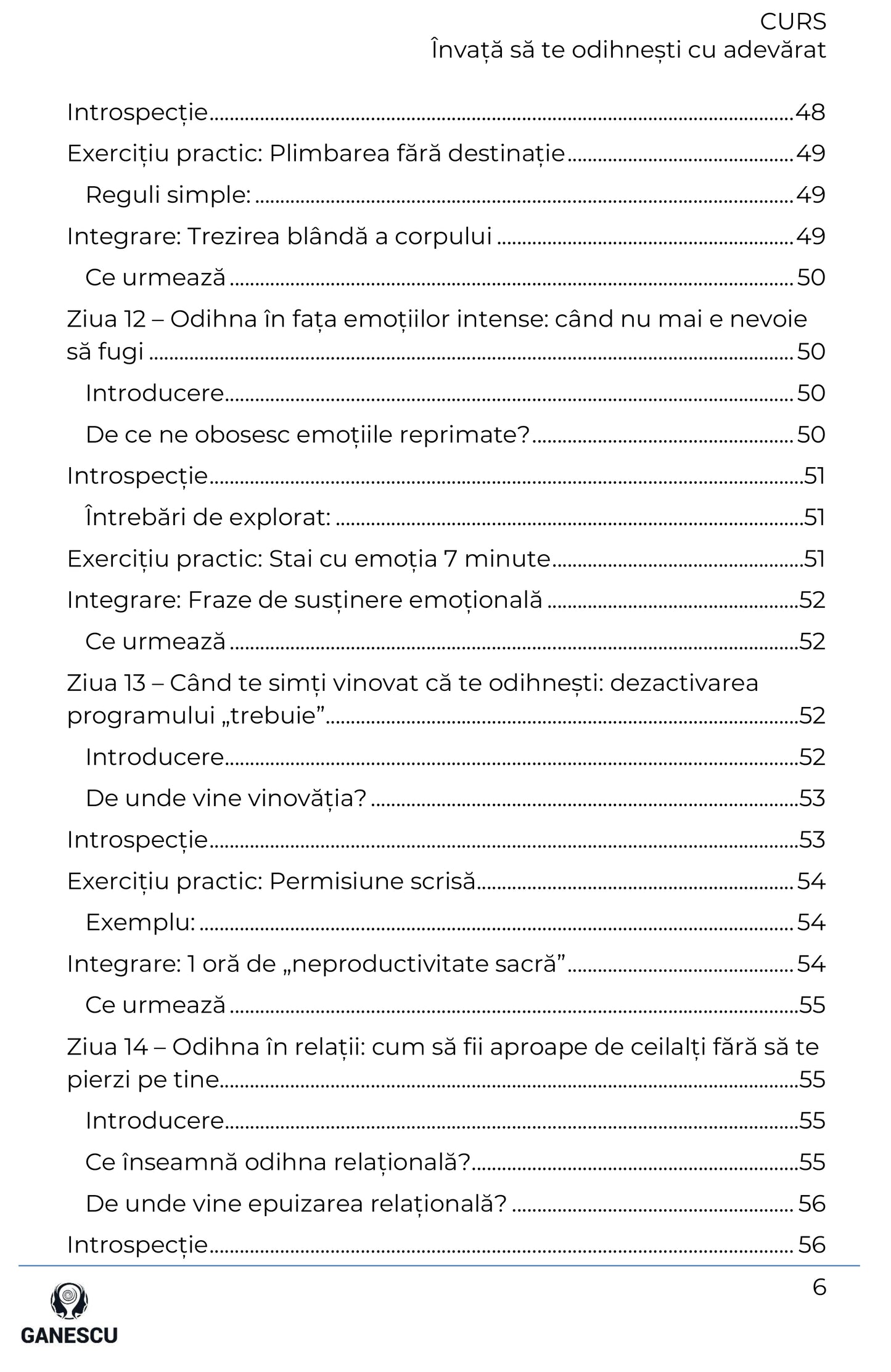 CURS PDF - Învață să te odihnești cu adevărat