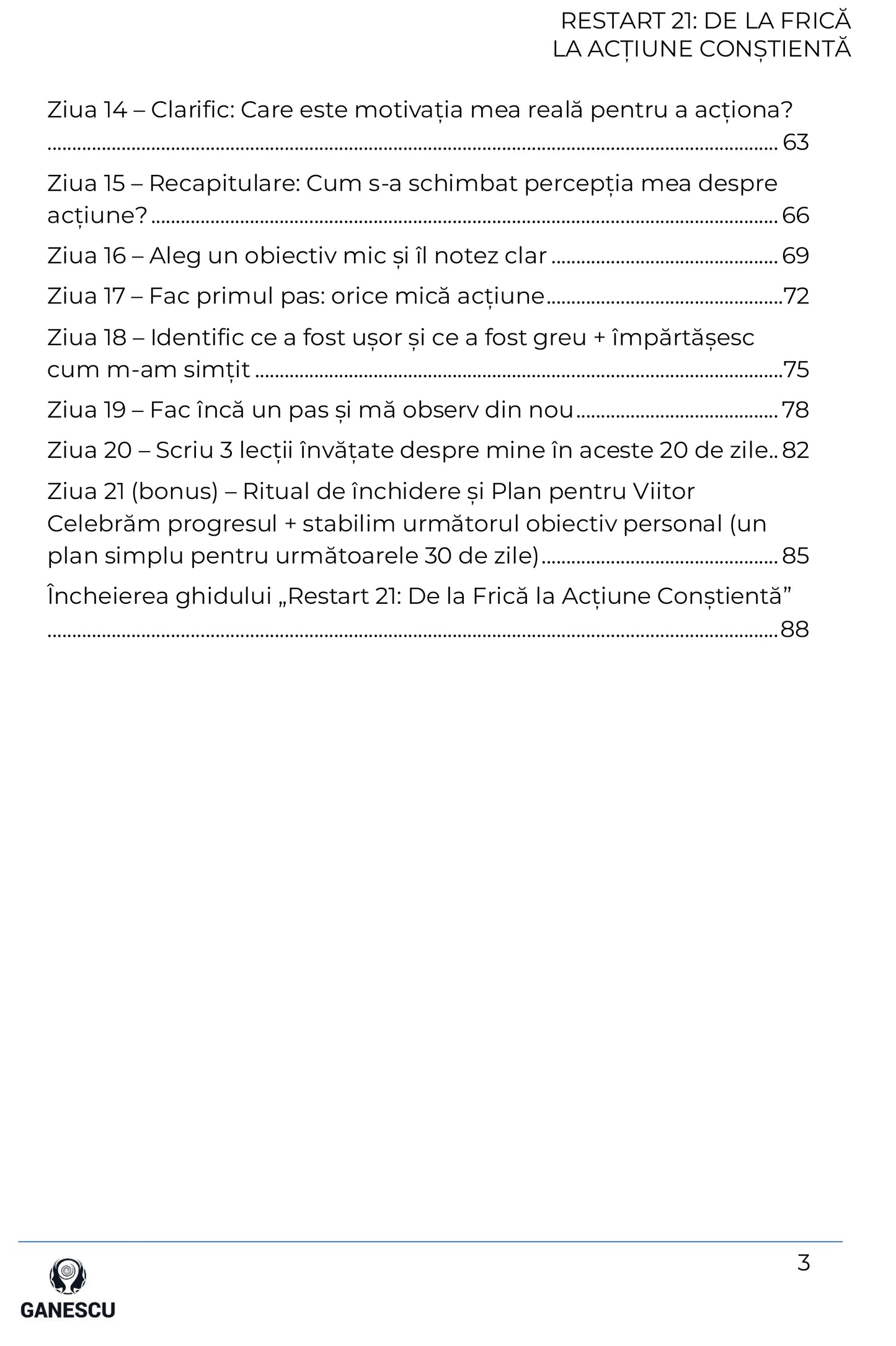 CURS PDF - De la Frică la Acțiune Conștientă