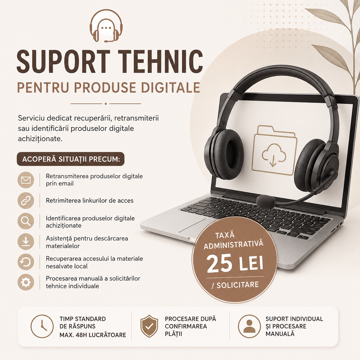 Taxă Suport Tehnic pentru Produse Digitale