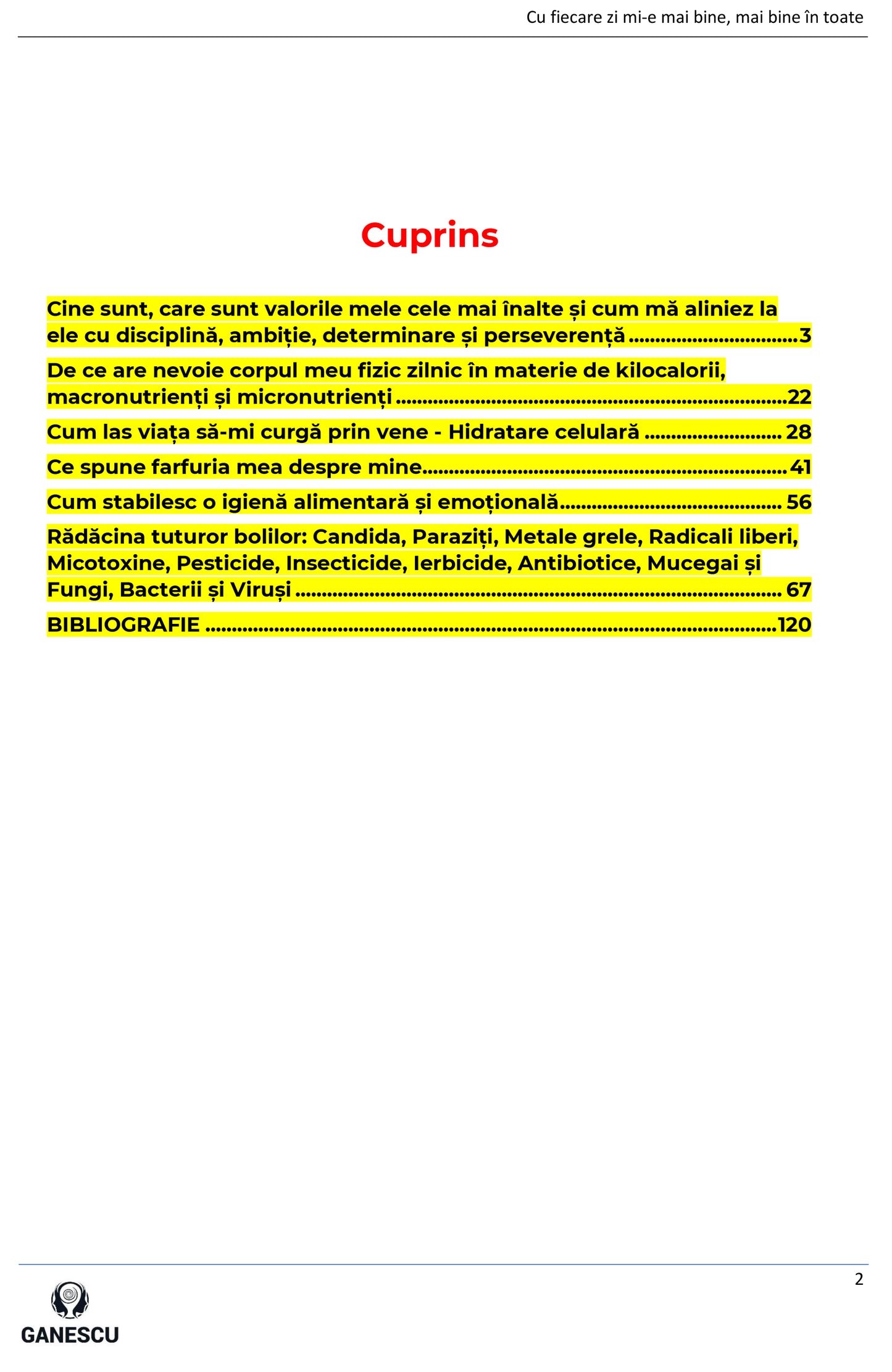 CURS PDF ”CU FIECARE ZI MI-E MAI BINE, MAI BINE ÎN TOATE”