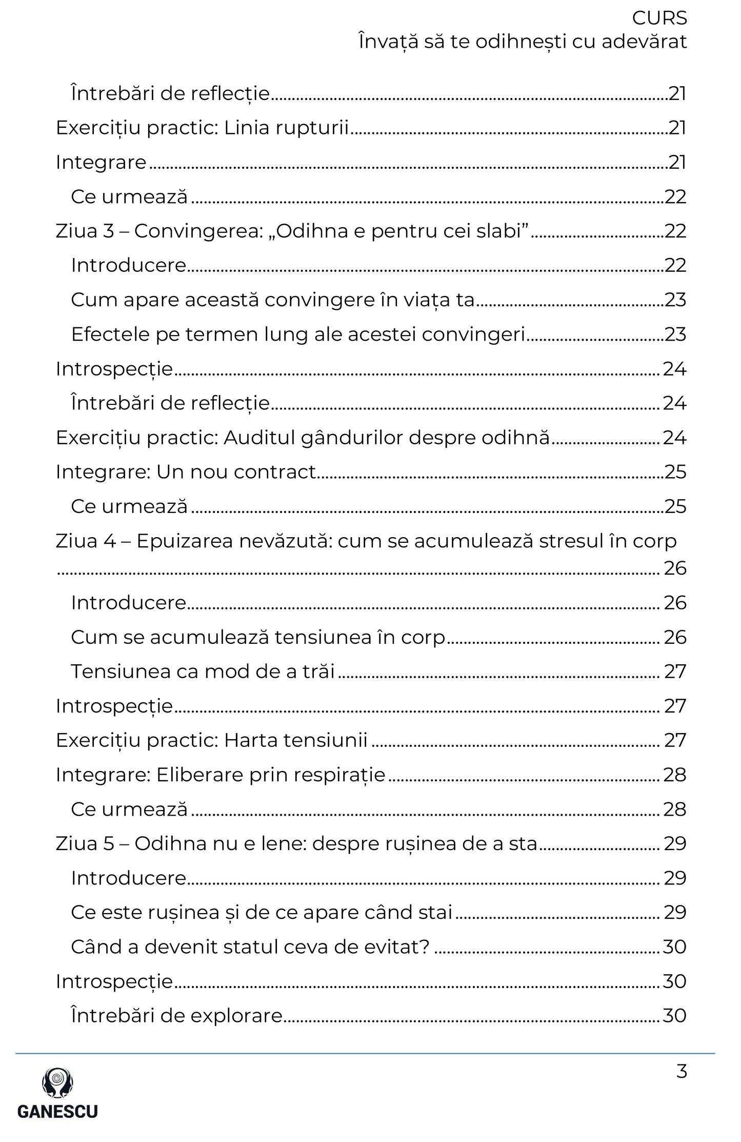 CURS PDF - Învață să te odihnești cu adevărat