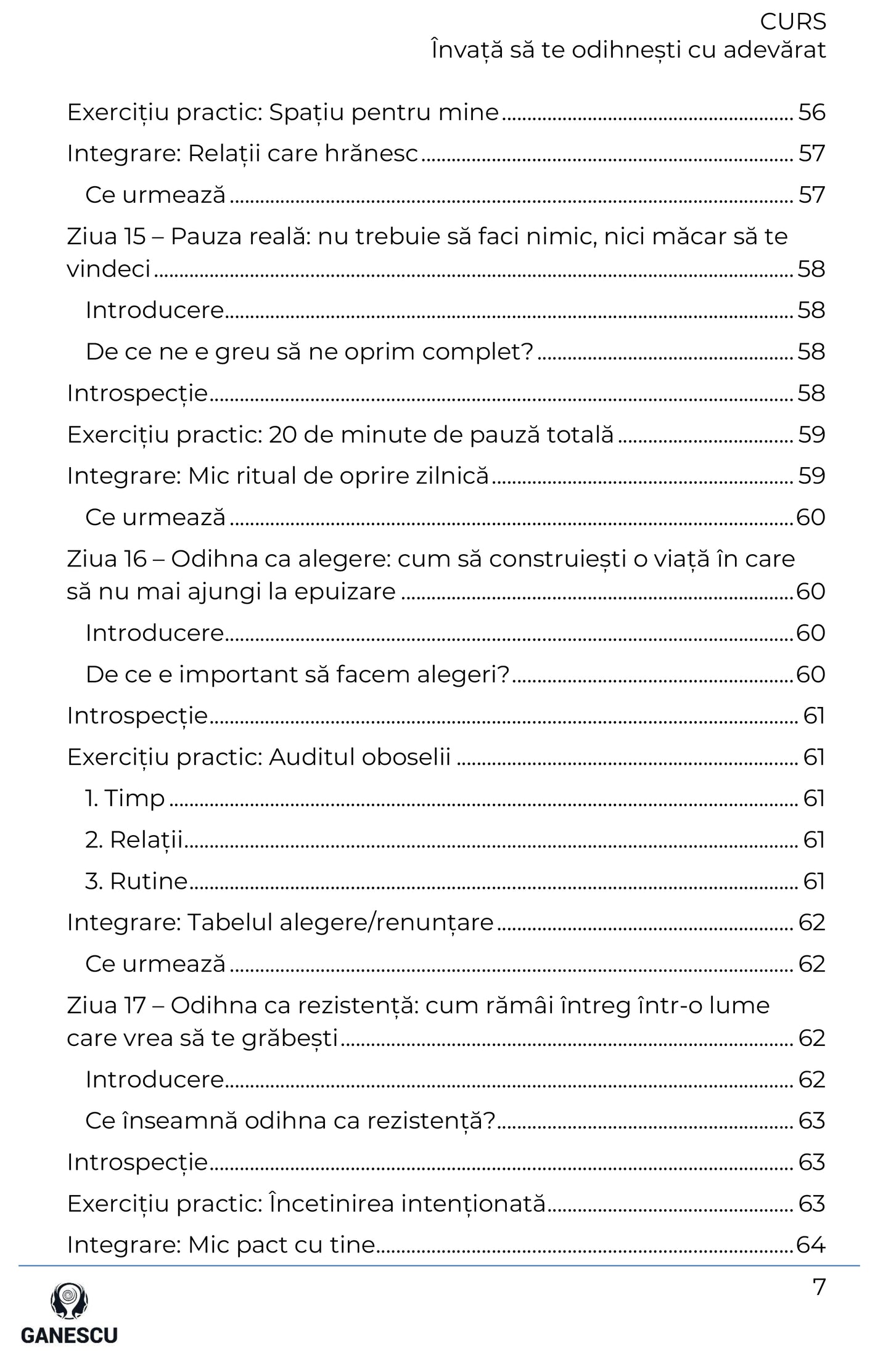 CURS PDF - Învață să te odihnești cu adevărat