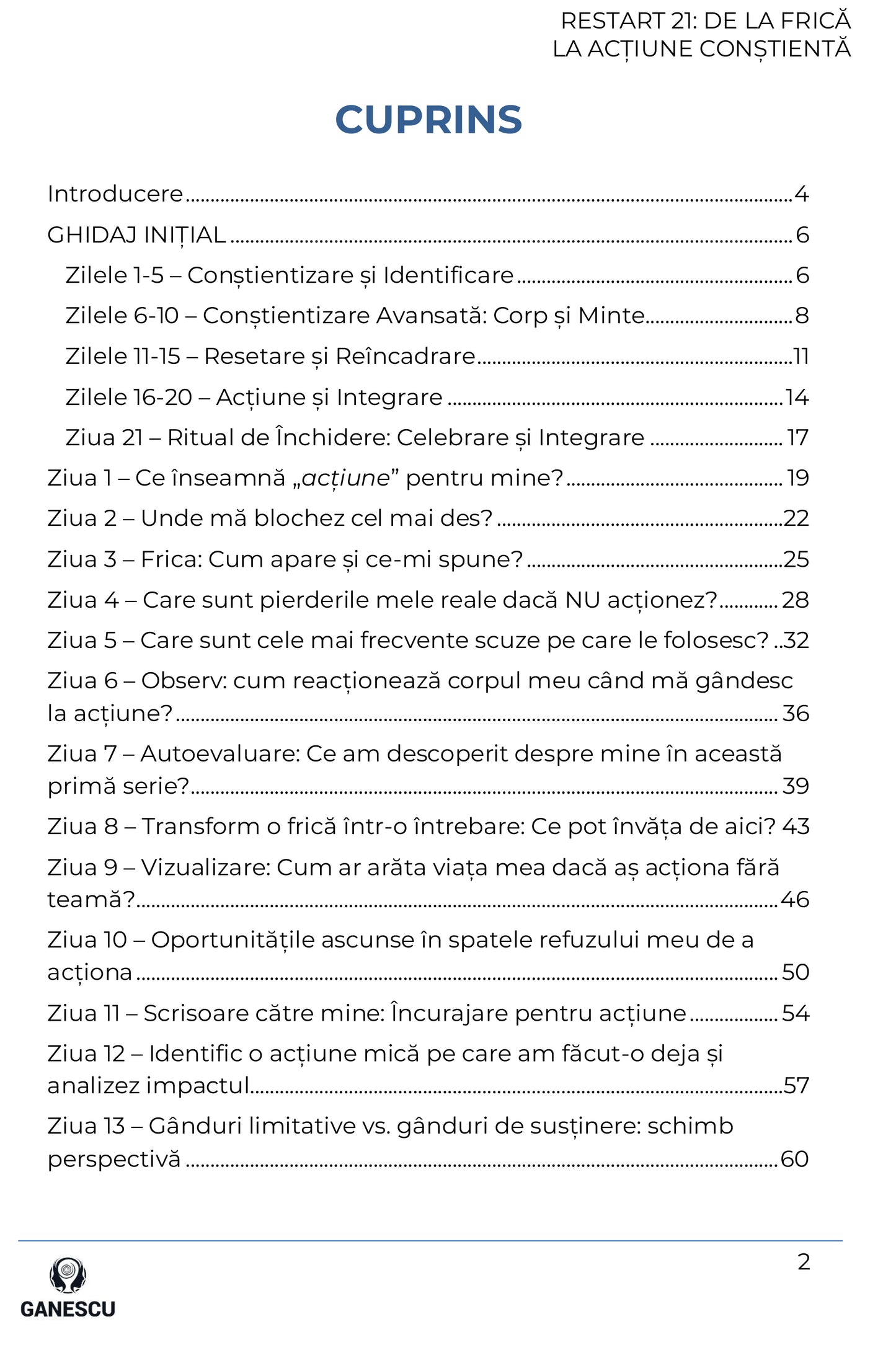 CURS PDF - De la Frică la Acțiune Conștientă