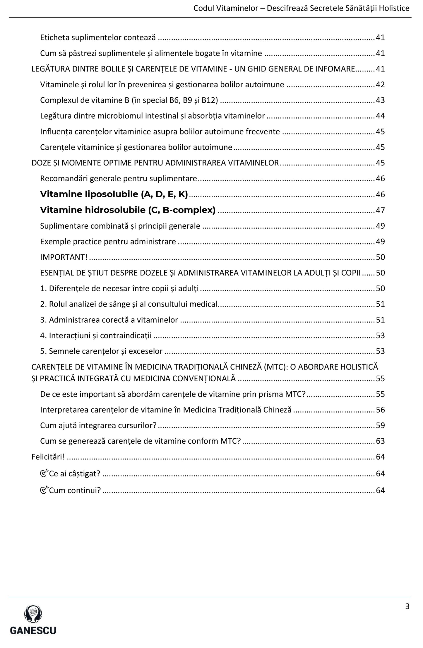 CURS ”Codul Vitaminelor: Descifrează secretele sănătății holistice”